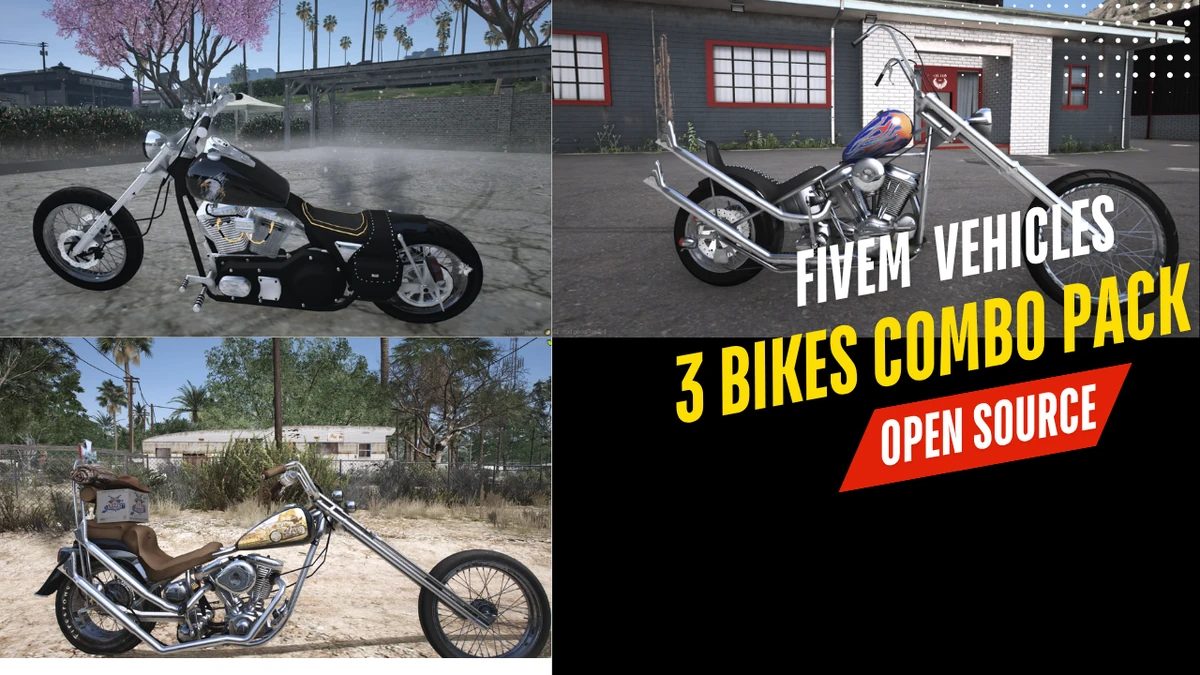 EZ Bike Combo Pack FiveM | 3 Motorcycle Pack | Open Source